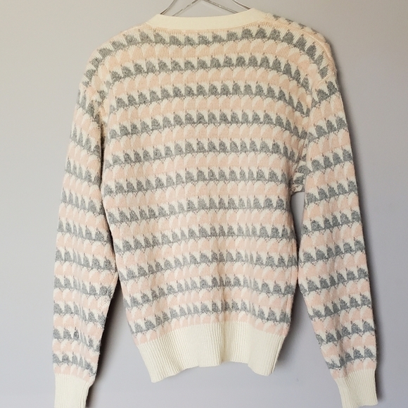 Vintage Lambswool Angora Blend Cardigan Button Down Sweater L - Picture 3 of 7